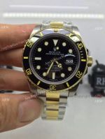 Swiss Rolex Submariner Watch 2-Tone Black Ceramic 40mm